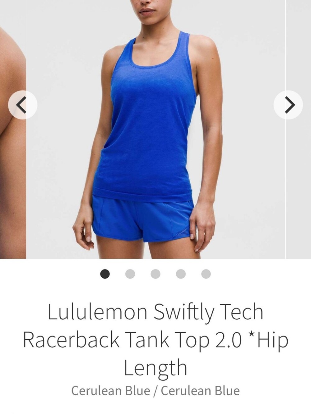 lululemon athletica Swiftly Tech Racerback Tank Top in Cerulean Blue